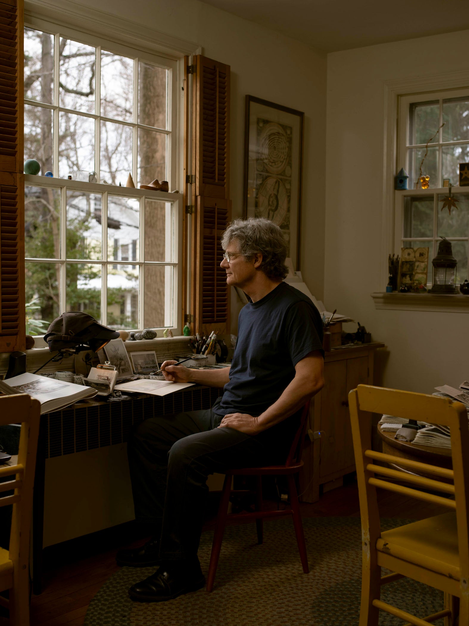 Photograph of the Artist Looking out of His Studio Window, 2020 image