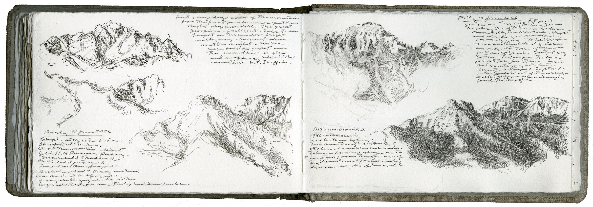 Sketches of Mountains, Book 173, pages 56-57 image