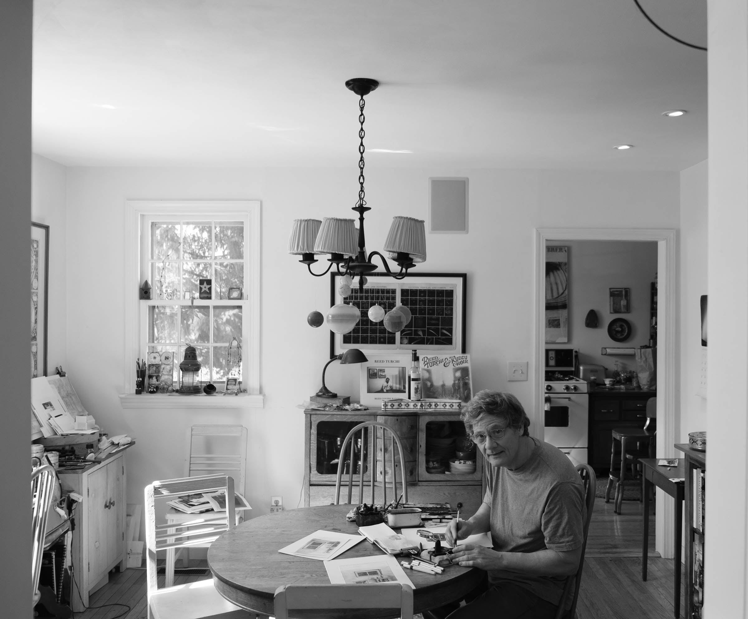 Photograph of the artist in his studio, March 2020. See Instagram Artist Feature @Jason Haam. image