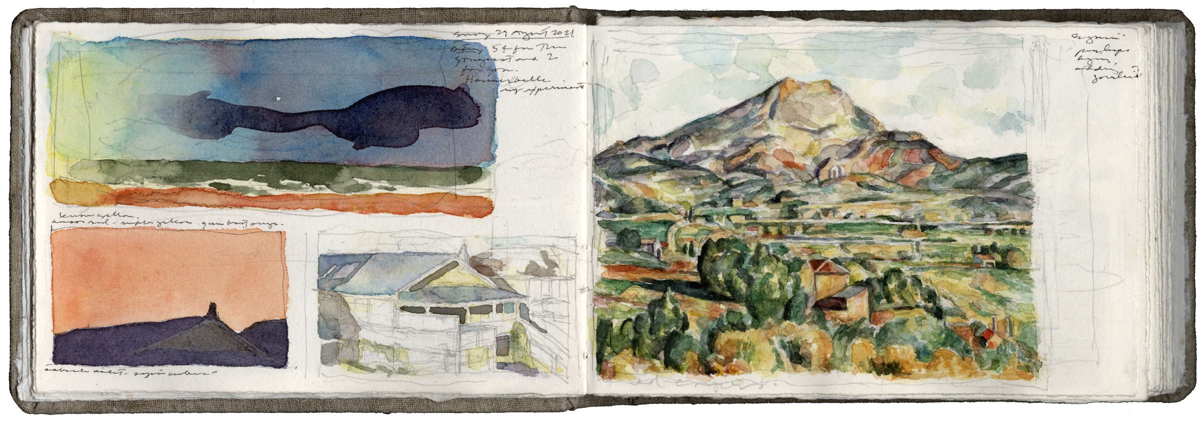 Color Sketches and a Study after Cézanne image