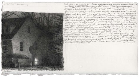 black pen and ink and graphite on Fabriano paper