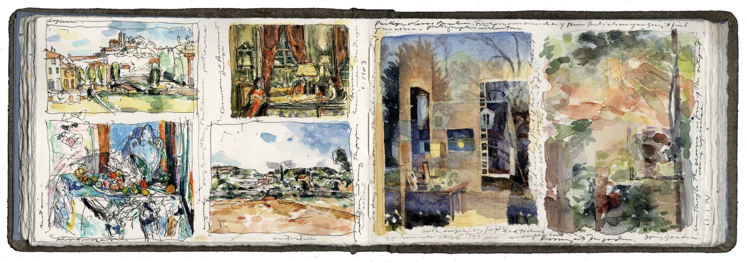 Sketches at the Barnes Foundation and Color Studies for Works in Progress, May 2025 image