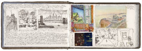 Book 170: Spring 2025
Friday 28 March 2025 - (work in progress)
watercolor, acrylic, graphite, pen and ink on Arches paper in linen bound volume