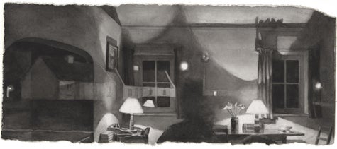 watercolor, graphite, and conté crayon on Fabriano paper