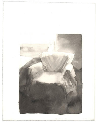 Study for Draped Chair: Watercolor image