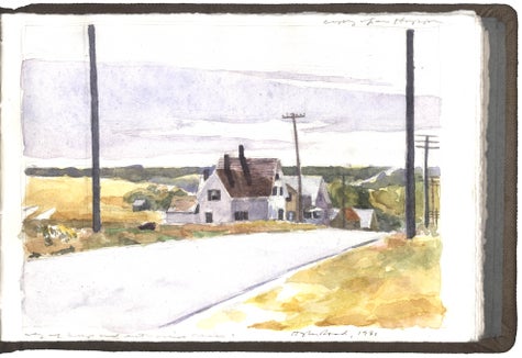 watercolor, graphite, and pen and ink on Arches paper in bound volume
