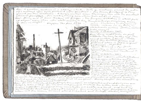 pen and ink on Arches paper in bound volume