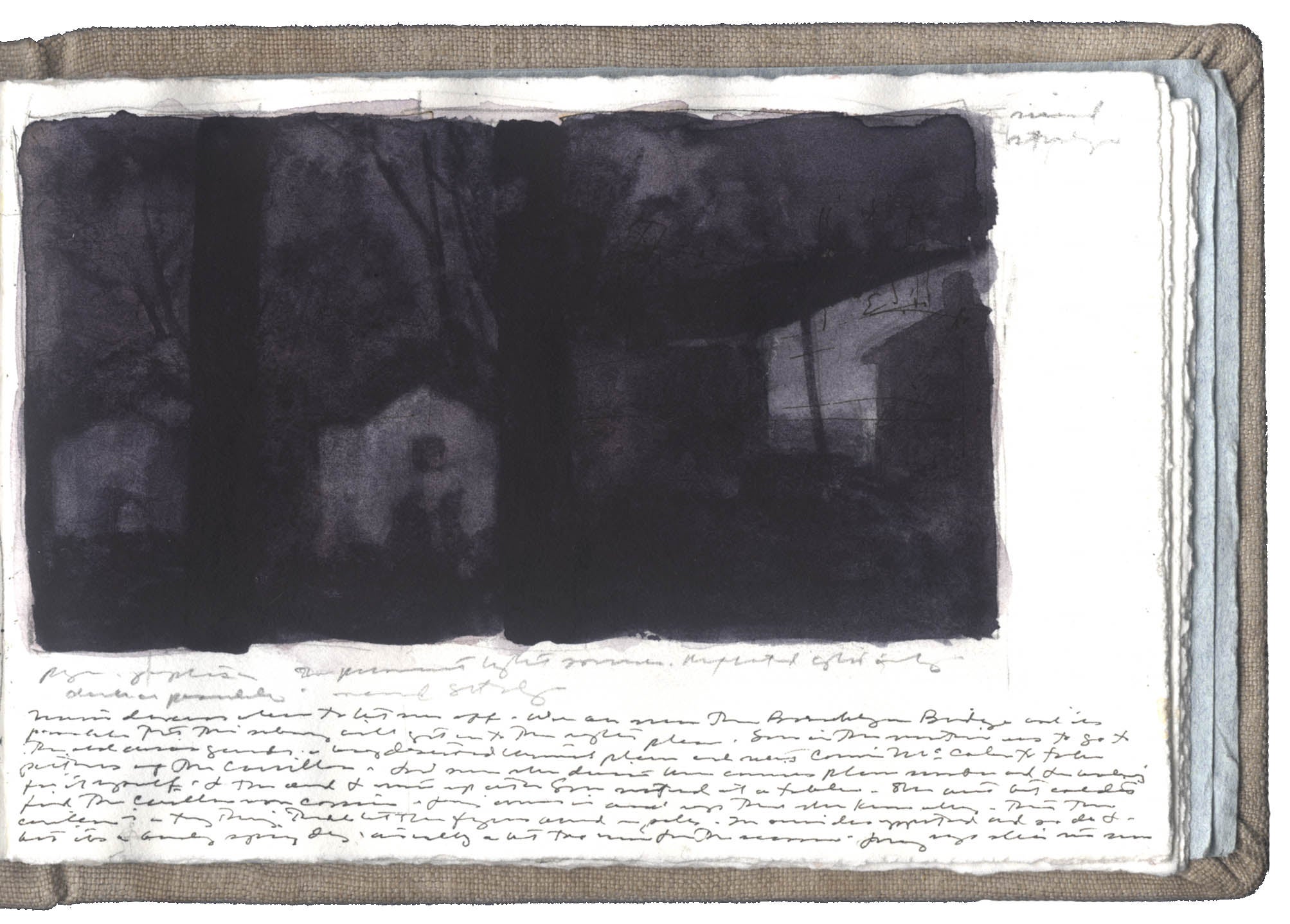 Second Study for Houses and Sheds: Winter Night image
