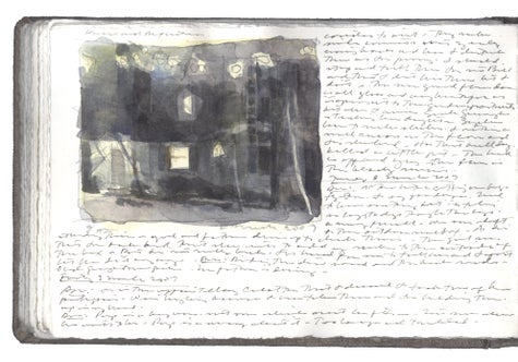 watercolor and graphite on Arches paper in bound volume