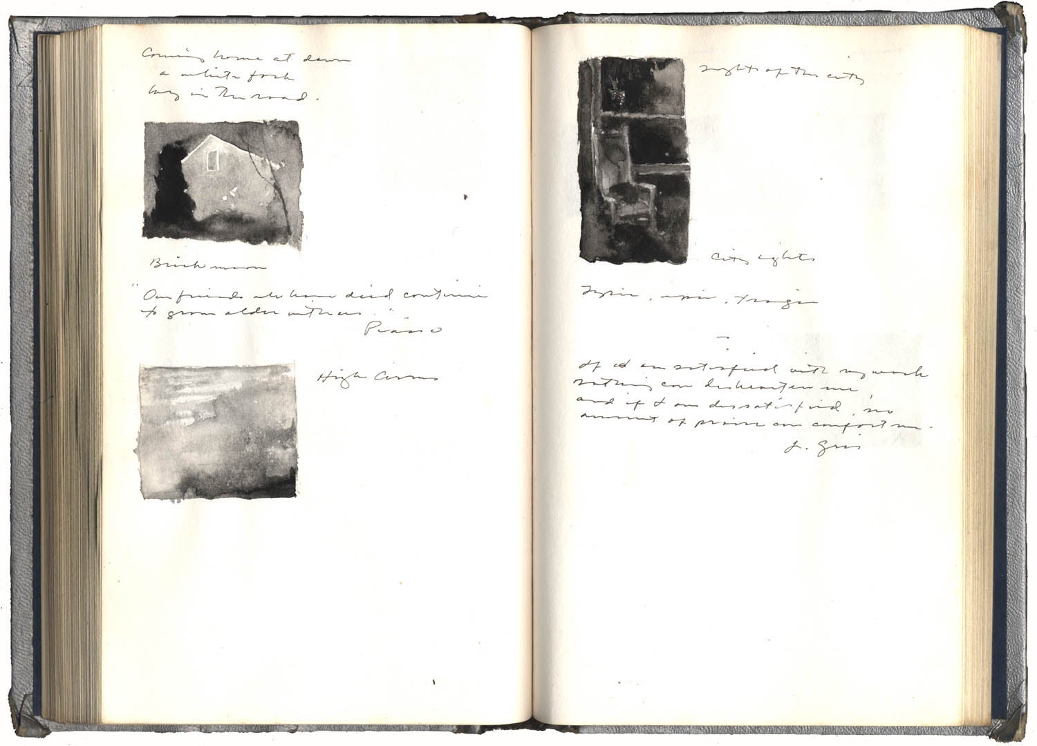 Two Pages of a Journal with a Study for Rocking Chair image