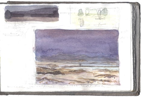 watercolor and graphite on Arches paper in bound volume