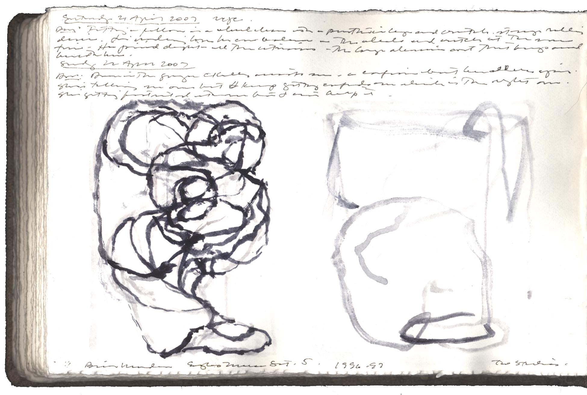 Two Studies after a Drawing by Brice Marden image