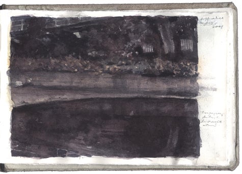 watercolor, and graphite on Arches paper in bound volume