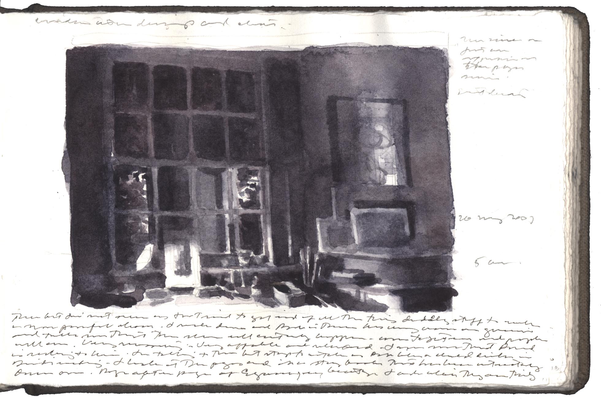 Study for Window with Drawings and Chart image