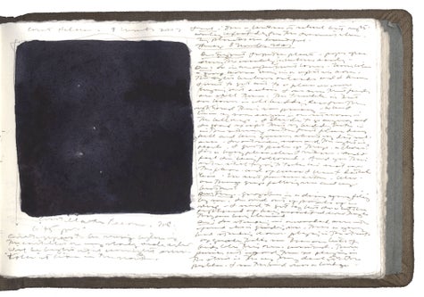 watercolor, graphite, and pen and ink on Arches paper in bound volume