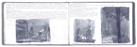 graphite and gum Arabic on Arches paper in bound volume