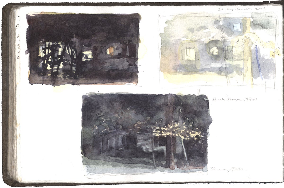 Three Studies of Houses and Trees: Early Fall image
